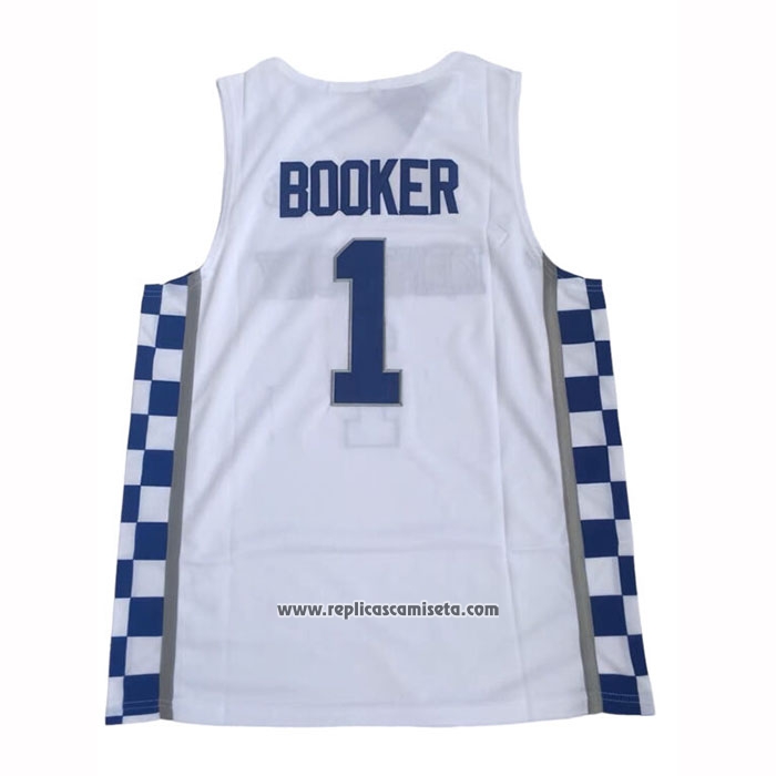Camiseta NCAA Kentucky Wildcat Devin Booker 2025 Blanco